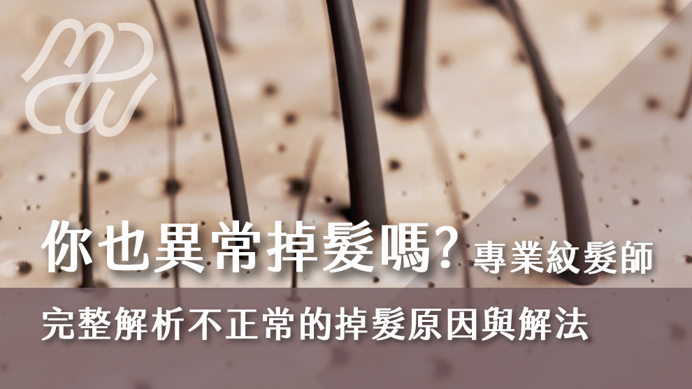 你也異常掉髮嗎？專業紋髮師完整解析不正常的掉髮原因與解決方法